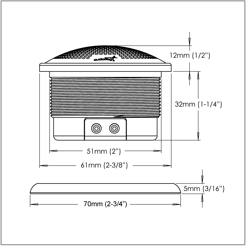 Audiofrog GB15 1 1/2″ (38 MM) AUDIOPHILE GRADE AUTOMOTIVE TWEETER