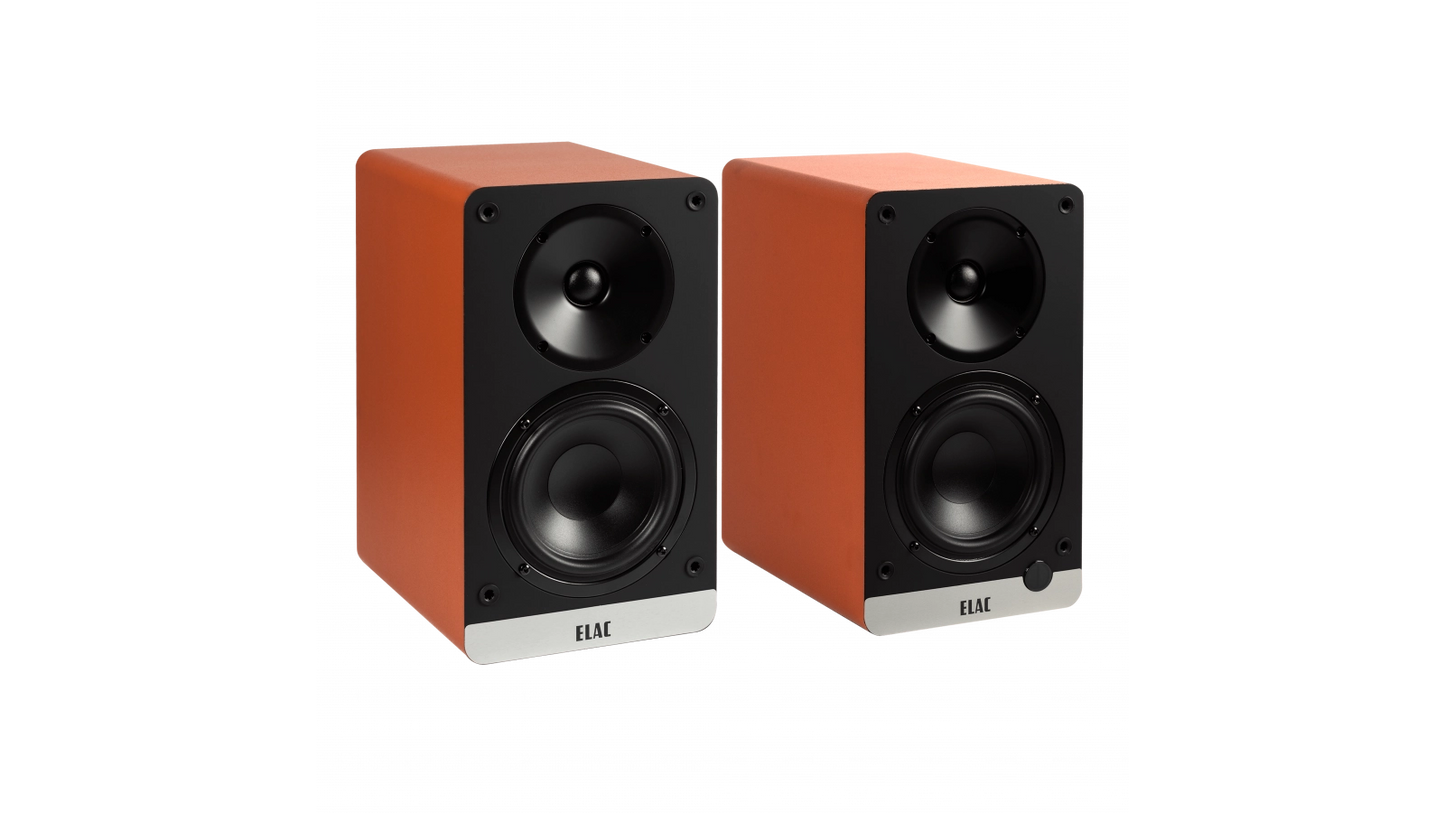 ELAC Debut Connex - 4-1/2" Connex Powered 50 Watt Bookshelf Speakers - Orange