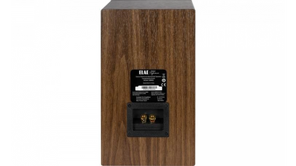 ELAC Debut Reference - 6-1/2" Bookshelf Speakers - Black Baffle, Walnut Cabinet